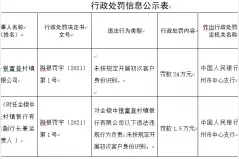 全椒中银富登村镇银行违法被罚 初次客户身份识别违规图片