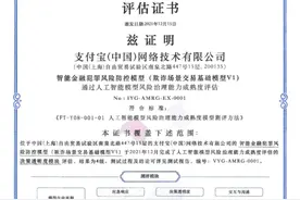 蚂蚁集团智能金融风控模型 高分通过中国信通院权威测评图片