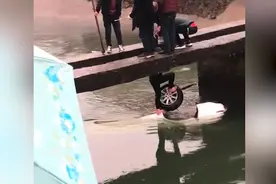 湖南澧县一小车掉入河中 致两人死亡图片