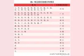 常见姓氏分布，看看你的姓氏聚集在哪最多图片