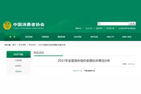 2021年全国消协组织受理投诉情况分析图片