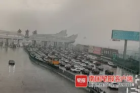 春节假期最后一天，广西高速公路有的服务区爆满，南宁多个收费站进城车流缓慢图片