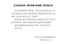 关于崧泽大道（城中北路-胜利路）限行的公告图片
