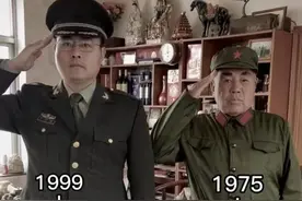 山东父子同穿军装拍变装照，网友：见过最帅的换装图片