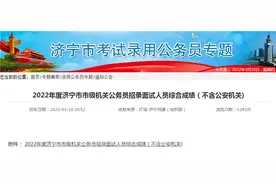 2022年度济宁市市级机关公务员招录面试人员综合成绩出炉图片