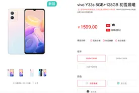 vivo Y33s正式开售：内置5000mAh电池，售价1399元起图片