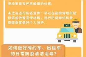 图解 | 疫情期间怎样安全乘坐出租车、网约车，看这里图片