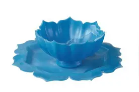 「奔流文化·器物」元代莲花形玻璃托盏①丨这颜值，妥妥的“千年网红”图片