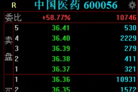 中国医药从涨停到跌超9%，成交额超100亿元图片