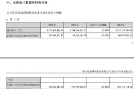 增收不增利！佛山照明2021年扣非后净利润同比下滑超45%图片