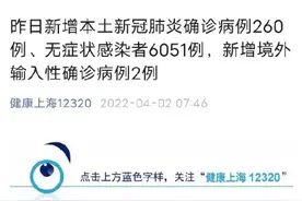 上海昨日新增本土确诊260例、无症状感染者6051例图片