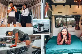 面包车改成房车，总共花费13万元，英国夫妇打算环游世界图片