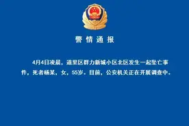 哈尔滨道里区发生一起坠亡事件，公安机关正在调查中图片