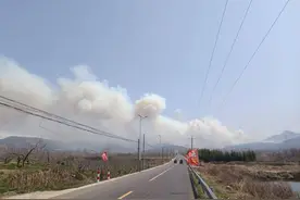 山东威海烟台交界处发生山火，明火已基本被扑灭图片