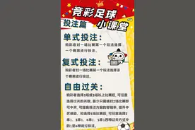 【竞彩课堂】什么是单式投注？自由过关如何选择？图片