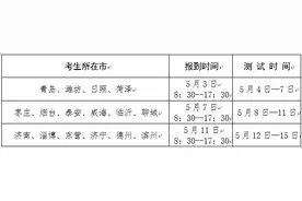 定了！山东高考体育专业考试5月3日—15日进行图片