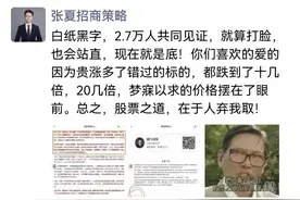 招商证券张夏：现在就是底！A股见底后可围绕稳增长方向布局图片