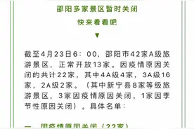 湖南这些景区场所暂停开放图片