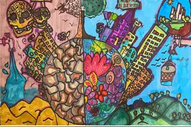 “节水新疆 你我同行”主题绘画第一批参赛作品展示图片