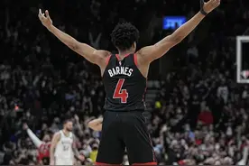 巴恩斯：自觉新秀赛季表现很好 能来多伦多很棒图片