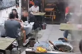 成都两男一女吃饭连逃两单，店主曝光监控视频图片