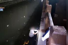 情侣吵架两人跳河，女子踩男友身体上岸后离开图片