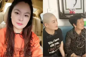 70岁母亲爱看西游记，女儿因长相酷似唐僧，剃光头尽孝心图片