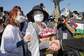 “日本赤军”前领袖重信房子出狱图片