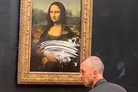 极目锐评｜名画《蒙娜丽莎》被游客扔蛋糕，对抗“没素质”果然是世界性课题图片