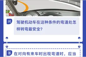 每日安全丨驾驶机动车在这种条件的弯道处怎样转弯最安全？图片