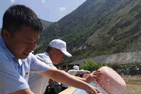 华能澜沧江苗尾电站放流10.3万尾珍稀土著鱼图片