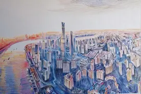 这12幅“我爱上海”手绘作品太美了！她将对城市的热爱倾注于色彩图片