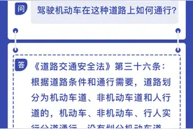 每日安全丨驾驶机动车在这种道路上如何通行？图片