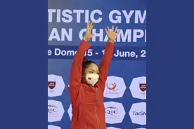 （体育）体操——亚锦赛：吴然平衡木夺冠图片