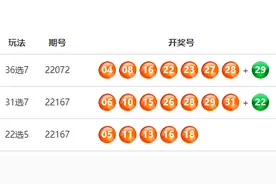 福建31选7第22167期开出一等奖1注图片