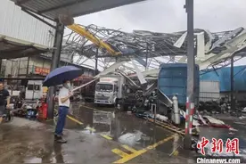 广州黄埔发生小型龙卷风图片