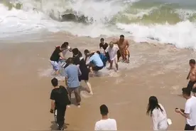 海浪卷走4岁女童，这场与大海抢人的“战斗”，他们赢了图片