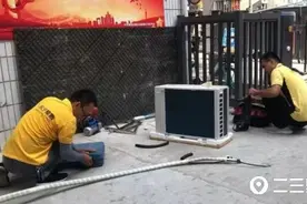 “多一个单子，我就多一笔收入”烈日下，空调安装工的一天图片