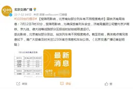 受降雨影响，北京南站部分列车有不同程度晚点图片