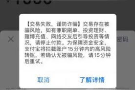 支付宝出现这两个界面千万别转账  可能遭遇诈骗图片