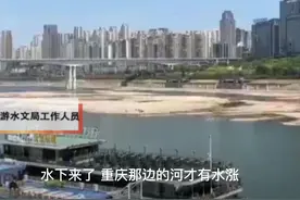 重庆嘉陵江被晒干？官方：汛期出现浅滩的确少见 但水位未到历史最低值