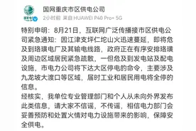 因山火蔓延工业和居民用电将全停？国网重庆市区供电公司辟谣图片