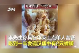 汉堡夹蟑螂？华莱士食安问题屡刷下限图片