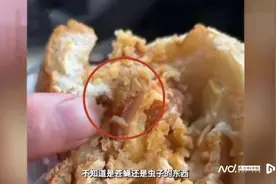 汉堡疑似吃出蟑螂！华莱士：暂不清楚出现虫子的原因图片