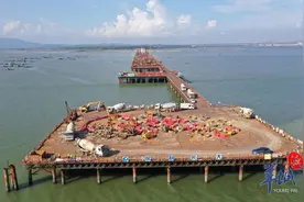 海上“巨龙”初现！阳江港特大桥主墩桩基全部完成图片