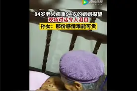 “可能是这辈子最后一次来看你！”94岁姐姐探望84岁病重的弟弟图片