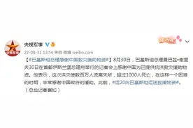 中国为巴提供抗洪救灾援助物资，巴基斯坦总理：非常感谢图片