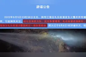 江门江海区通报礼乐街道发生火警：系杂草燃烧未发现爆炸痕迹