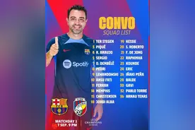 巴萨欧冠大名单：莱万领衔，阿隆索、贝莱林、皮亚尼奇缺席图片