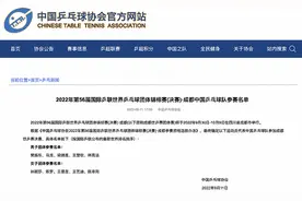世乒赛团体赛决赛中国队名单揭晓，樊振东、孙颖莎等在列图片